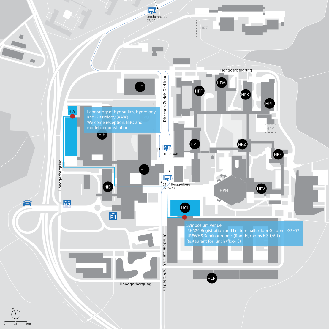 Enlarged view: campus map